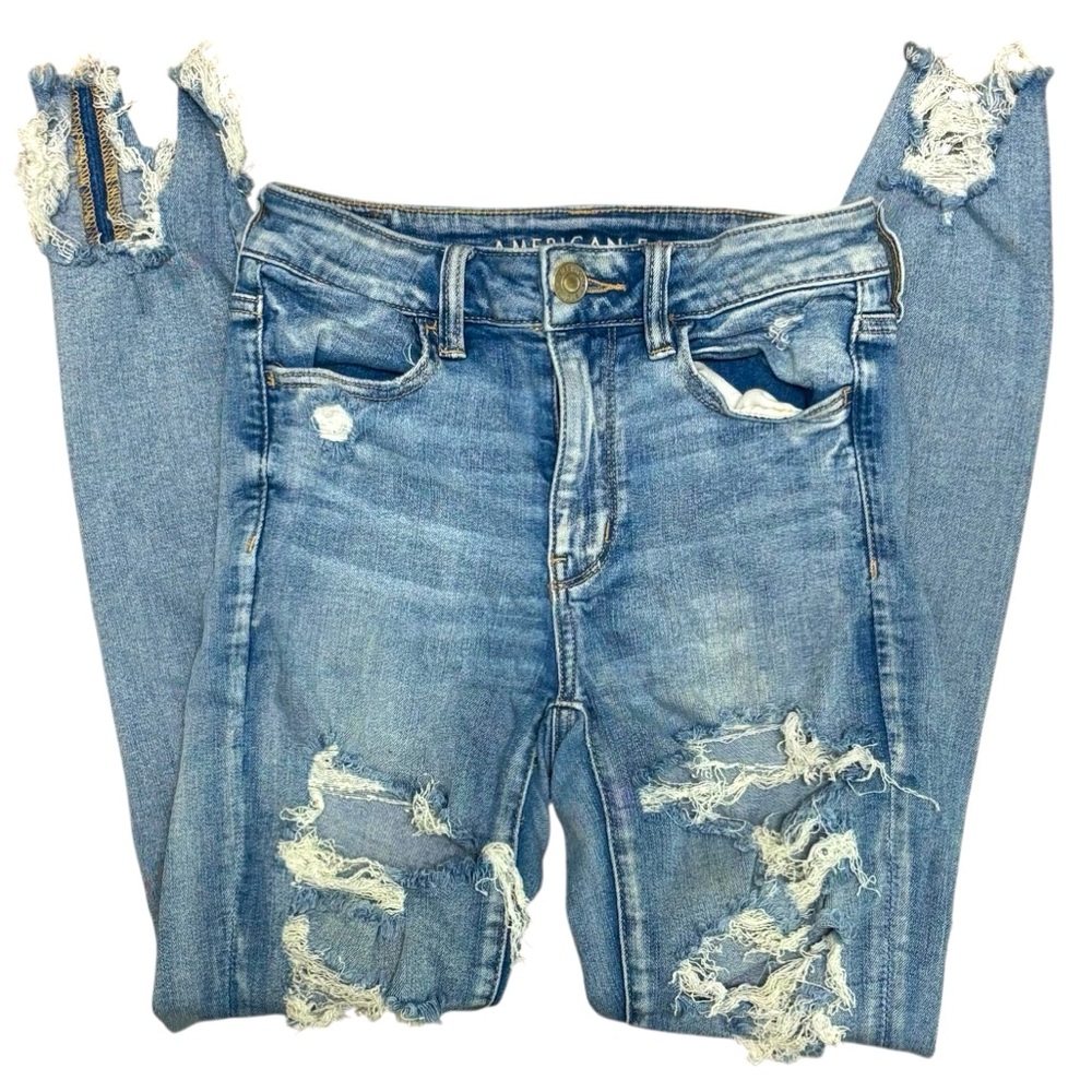 American Eagle Ne(x)t Level Stretch Hi-Rise Distressed Jegging Size 4 Reg